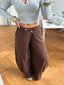 BROWN OVERSLAG JEANS