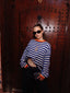 ICY BOYFRIEND KNIT BLUE/WHITE