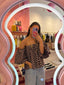 POP OFF POLKA TOP BROWN