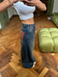 LEATHER BACKPOCKET JEANS