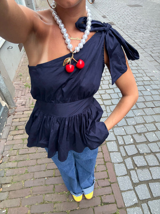 GIRLBOSS MODE OFF TOP BLUE