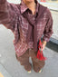 BROWN WASHED BUTTON JEANS