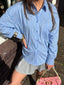 COCO STRIPED BLOUSE BLUE