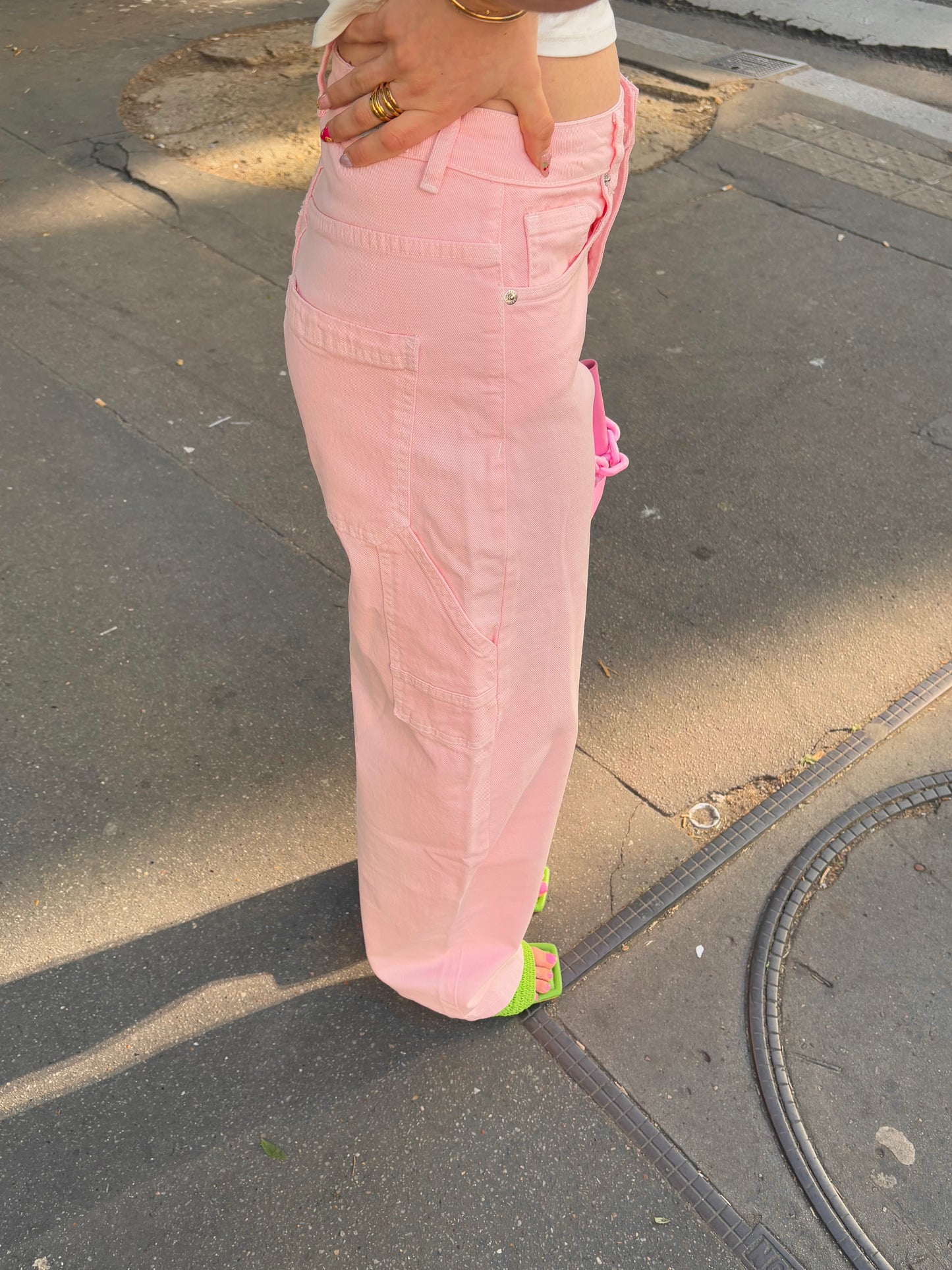 PINK CARGO JEANS