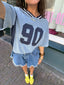DENIM BASEBALL TEE