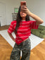 SHOULDER PADDING STRIPED  TEE