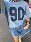 DENIM BASEBALL TEE