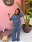 PRE-ORDER FADED BLUE ZIP CARDIGAN