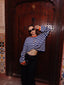 ICY BOYFRIEND KNIT BLUE/WHITE