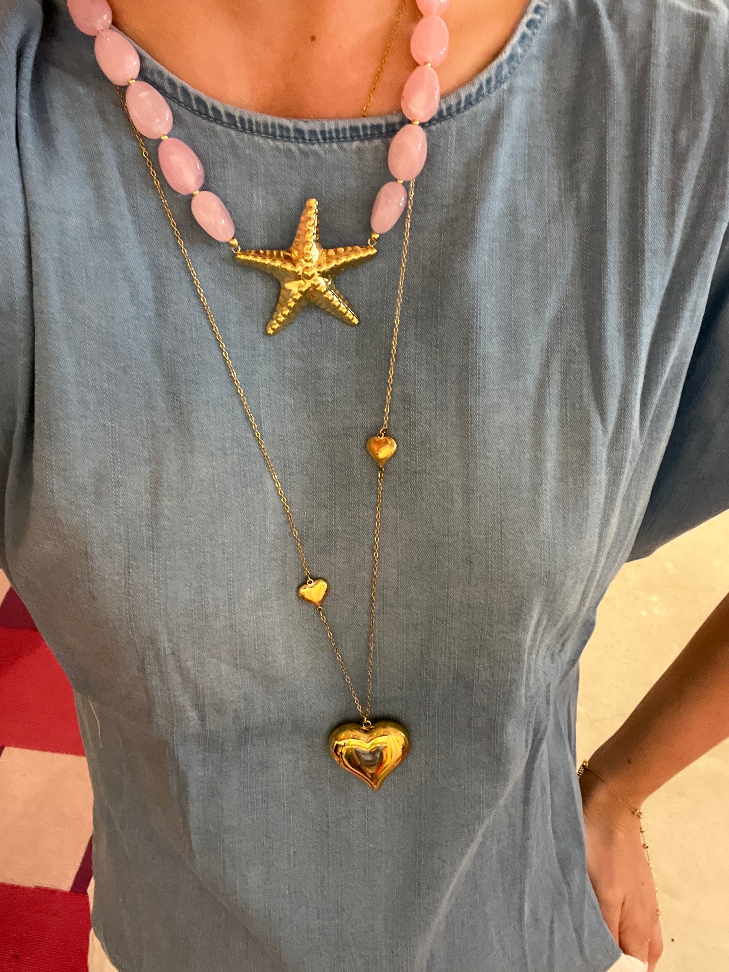 SEA SHELL NECKLACE pink