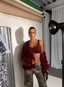 PRE-ORDER RED STUDDED TOP