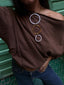 OFF SHOULDER SWEATS BROWN
