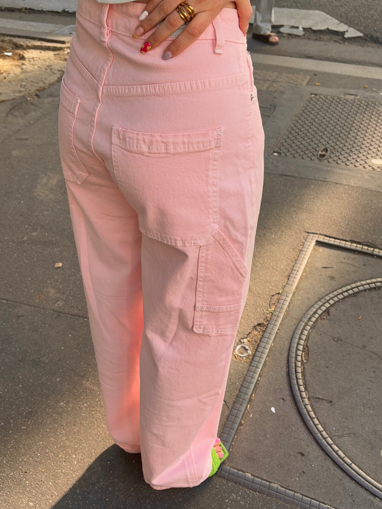 PINK CARGO JEANS