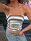 WEEKEND VIBES TOP STRIPED