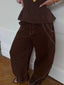 BROWN BALLOON JEANS