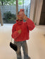 RED DENIM JACKET