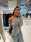 GREY OFF SHOULDER LONGSLEEVE