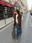 CHOCOLATE BROWN FURRY GILET