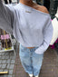 OFF SHOULDER SWEATS GREY