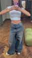 LEATHER BACKPOCKET JEANS